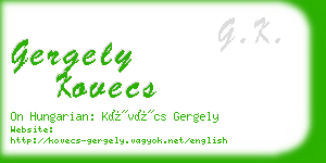 gergely kovecs business card